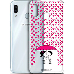 Caseink Coque Pour Samsung Galaxy A30 (6.4 ) [Gel HD Collection Love Saint Valentin Design Pluie d'Amour - Souple - Ultra Fin - Imprimé en France]