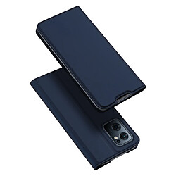 Etui en PU DUX DUCIS avec support et porte-carte, bleu pour votre Oppo Reno7 5G (Global)/Find X5 Lite