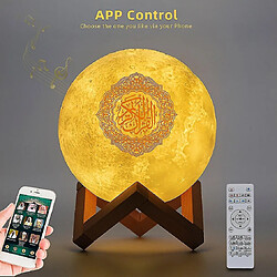 Universal Haut-parleur sans fil Coran Lampe de lune colorée 3d Coran Player Night Light Light Lampe avec contrôle de l'application