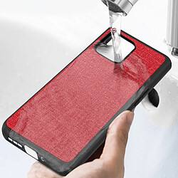 Acheter Avizar Coque Oppo Find X3 Pro Hybride Finition Tissu Anti-traces Lavable - Rouge