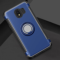 Wewoo Coque Étui de protection magnétique à 360 degrés avec anneau de rotation pour Galaxy J4 2018 bleu