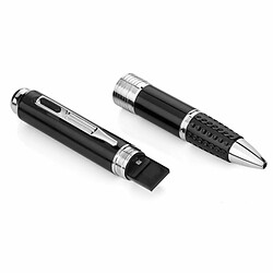 Totalcadeau Stylo avec caméra cachée Full HD 1080P couleur noir et or