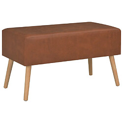 Avis Maison Chic Table basse,Table Console Table d'appoint, Table pour salon Marron 80x40x46 cm Similicuir -MN17494