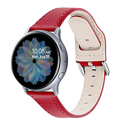 Bracelet en cuir véritable 22mm avec boucle, rouge pour votre Samsung Galaxy Watch3 45mm/Samsung Galaxy Watch 46mm