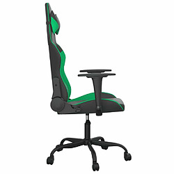 Acheter Maison Chic Chaise Gaming | Chaise de jeu de massage Ergonomique | Chaises de Bureau Noir et vert Similicuir -GKD39079