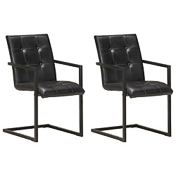 Decoshop26 Lot de 2 Chaises Cantilever Noir