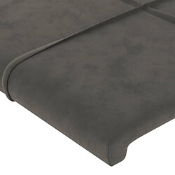 Acheter vidaXL Tête de lit avec oreilles Gris foncé 163x23x78/88 cm Velours