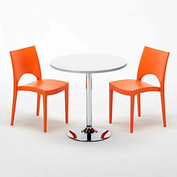 Avis Grand Soleil Table Ronde et 2 Chaises Colorées Set In