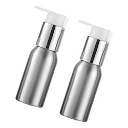 Acheter 2x Bouteilles De Pompe De Shampooing De Maquillage Vides Contenants De Lotion Crème En Aluminium 50 Ml