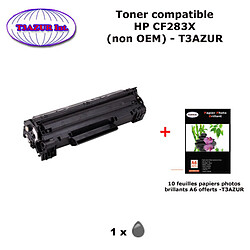 Toner générique HP CF283X ,HP 83X pour HP LaserJet Pro M201dw, MFP M125, M126A, M127, M128fn+10f papiers photos A6 -T3AZUR