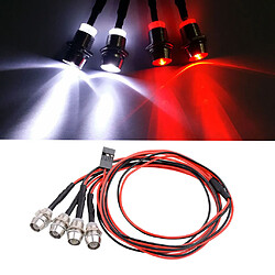 Phares Pour 1/5 1/8 1/10 1/12 1/16 RC Car Truck 8 LED Light Kit DIY Accs pas cher