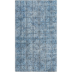 Vidal Tapis de laine 267x155 Bleu Ultra Vintage