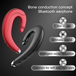 GUPBOO Casque Bluetooth à conduction osseuse Portable universel unidirectionnel mains libres sans fil suspendu casque Mobile Tele