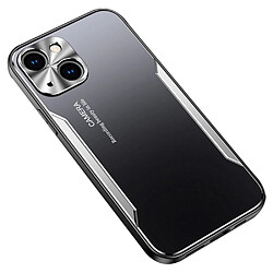 Coque en TPU + alliage d'aluminium antichoc, mince pour votre iPhone 14 Plus - noir/argent