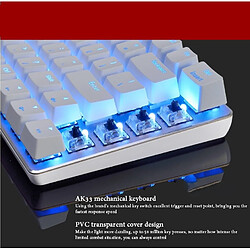 Universal Clavier de jeu mécanique 18 modes RGB rétroéclairé USB câblé 82 clés axe bleu/noir pour le clavier de l'ordinateur portable du joueur (blanc 4)