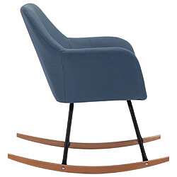 Acheter Maison Chic Chaise à bascule | Fauteuil Relax, design moderne Bleu Tissu -GKD74965