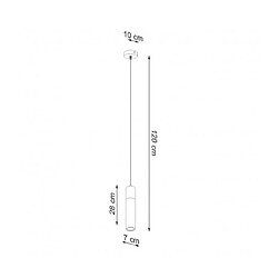 Acheter Luminaire Center Suspension design Zane Slim Bois,béton Bois gris,naturel 1 ampoule 120cm