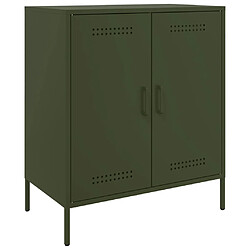 vidaXL Buffet vert olive 68x39x79 cm acier