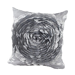 Acheter coussin d'oreiller à fleurs housse d'oreiller coussin carré canapé soyeux coussin soyeux gris