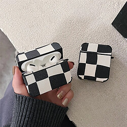 Avis GUPBOO Airpods Coque Housse Étui Protecteur Compatible pour AirPods 3-Ins retro damier noir et blanc féminin