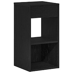 vidaXL Table de chevet avec tiroir noir 35x34x66,5 cm