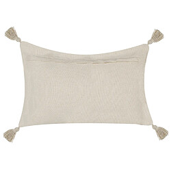 Acheter Beliani Coussin CERINTHE Coton 40 x 60 cm À chevron Touffeté Beige clair