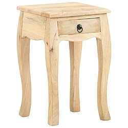 vidaXL Table de chevet 28x28x46 cm Bois de manguier massif