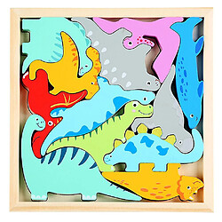 Universal Petit enfant bois jurassique dinosaure tri empilement jouet bloc puzzle