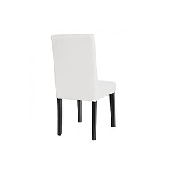 Acheter Decoshop26 Lot de 2 chaises de salle à manger synthétique blanc mat pieds foncés CDS04037