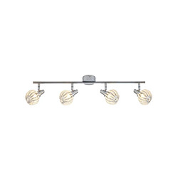 Luminaire Center Suspension Lopez Alliage métallique Chrome