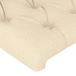 Avis vidaXL Têtes de lit 2 pcs Crème 100x7x78/88 cm Tissu