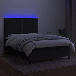 Acheter Sommier à lattes,Cadre à lattes de lit et matelas et LED pour Adulte Noir 140x190 cm Tissu -MN52295