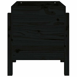 Maison Chic Jardinière,Bac à fleurs - pot de fleur noir 62x50x57 cm bois massif de pin -GKD62537 pas cher