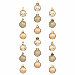 Lot de 18 Boules de Noël Colorama 3cm Or