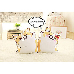 Universal 45x35cm chien chien peluche personnage de dessin animé mignon Shiji chien peluche coussin animal peluche cadeau de la Saint-Valentin | Peluche coussin (femme)