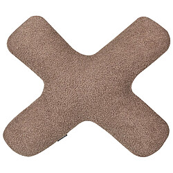 Acheter Beliani Lot de 2 coussins HESPERIS Bouclé Unicolore Marron