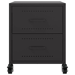 Acheter vidaXL Tables de chevet 2 pcs noir 36x39x43,5 cm acier