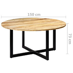 vidaXL Table de salle à manger 150x73 cm Bois de manguier solide pas cher