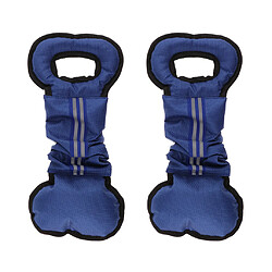 2pcs os type chien morsure remorqueur oreiller durable exercice de formation jouets bleu