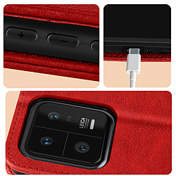 Acheter Avizar Housse pour Xiaomi 13 Pro portefeuille rangement carte support vidéo rouge