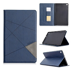 Etui en PU motif géométrique avec porte-cartes bleu pour votre Samsung Galaxy Tab A 10.1 (2019) T510