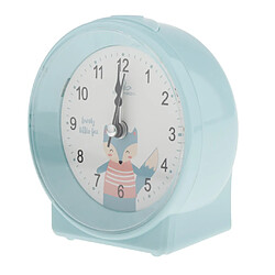 Mignon Simple Réveil Enfants Horloge De Chevet Pour Chambre D'enfants Bleu 10x10.5cm