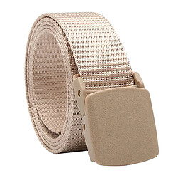 Ceintures En Nylon Pour Hommes Respirants En Plein Air Coulissent Boucle Beige