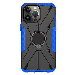 Coque en TPU anti-chocs avec béquille pour votre iPhone 14 Pro Max - bleu