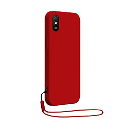 Coque Xiaomi Redmi 9A Silicone + dragonne assortie Rouge Bigben