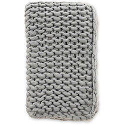 Venture Home Jeté de canapé grosse maille en polyester Kate 170 x 130 cm Gris.