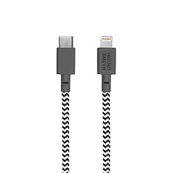 NATIVE UNION Câble Eco Belt USB-C vers Lightning - 3m Zèbre Multicolore