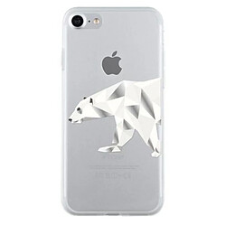 BigBen Connected Coque pour iPhone SE 2020/8/7 Semi-rigide avec motifs ours polaire Transparent