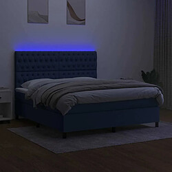 Acheter Sommier à lattes,Cadre à lattes de lit et matelas et LED pour Adulte Bleu 160x200 cm Tissu -MN63089