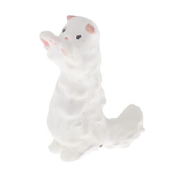 1:64 Painted People Miniture Scènes Figurine Poupée Chat Blanc